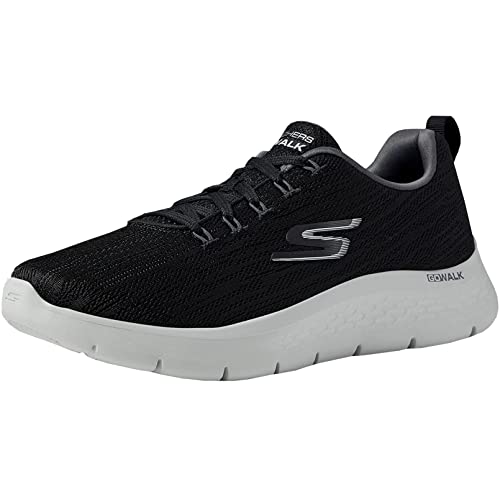 Skechers Herren 216481 Bkgy Sneaker, Schwarzer Stoff, Grauer Rand, 44.5 EU von Skechers