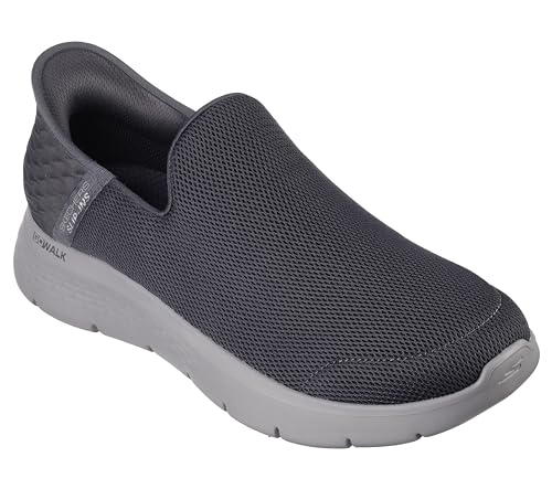 Skechers Herren GO Walk Flex Hausschuh, Dark Grey Textile, 42.5 EU von Skechers