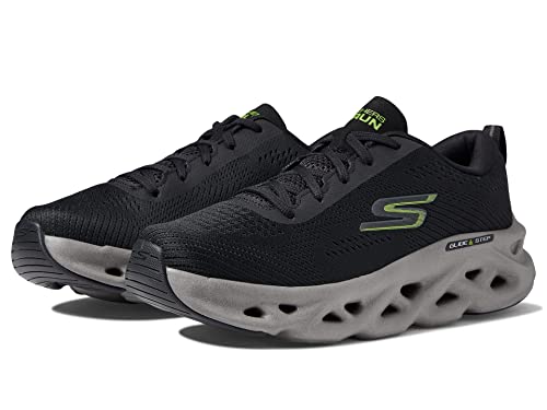 Skechers Herren GO Run Swirl TECH Running Shoes, Black and Lime Textile/Synthetic, 42 EU von Skechers