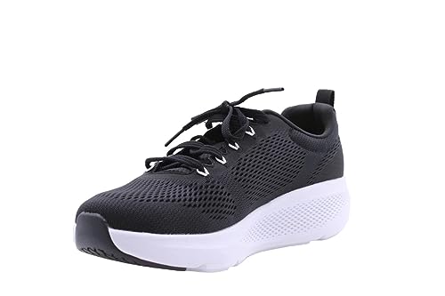 Skechers Herren 220324 BKW Sportschuhe, Schwarzer Stoff, schwarzer synthetischer und weißer Besatz, 44.5 EU von Skechers