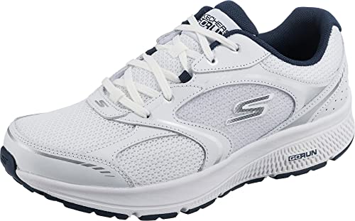 Skechers 220371 WNV, Herren-Sneaker, Leder/Textil in Weiß und Marineblau, 41 EU von Skechers