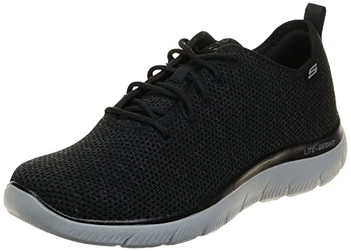 Skechers Herren 232394 Bkgy Sneaker, Schwarzer Strickbesatz, 48.5 EU von Skechers