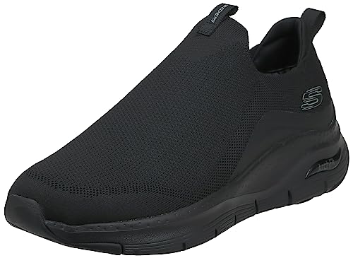 Skechers Herren Arch Fit Ascension Sneaker, Schwarz gestrickter schwarzer Synthetikbesatz, 39 EU von Skechers