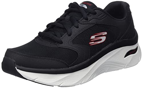 Skechers Herren 232501 BKRD Sneaker, Duraleather schwarzes Leder, 42.5 EU von Skechers