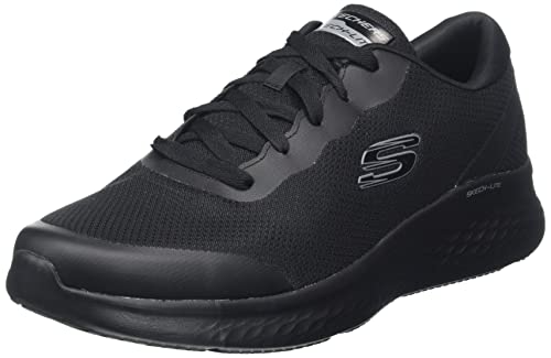 Skechers Herren 232591 BBK Sneaker, Schwarzer Duraleather-Besatz aus Netzstoff, 39 EU von Skechers