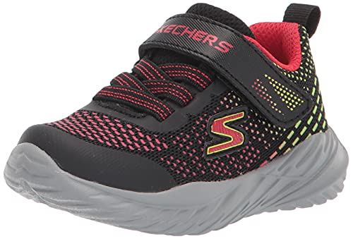 Skechers 403753L BKRD Sneaker, Black Textile/Red & Lime Trim, 27.5 EU von Skechers