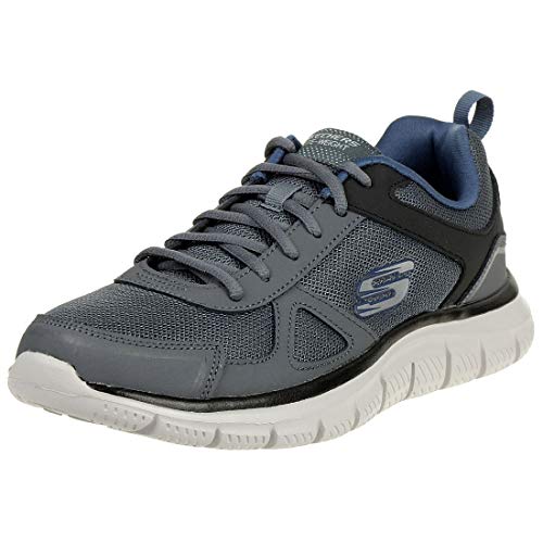 Skechers Herren Track-SCLORIC Running Shoes, Grey Navy, 45.5 EU von Skechers