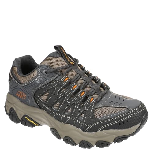Skechers Men's After Burn M.Fit 2.0 Outdoor Trail Sneakers, Dunkelgrau/Gold, 12 X-Wide von Skechers