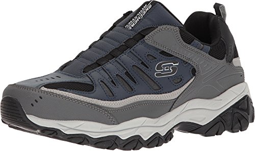 Skechers Herren Afterburn M. Fit Wonted Slipper, Marineblau/Grau, 41 EU von Skechers