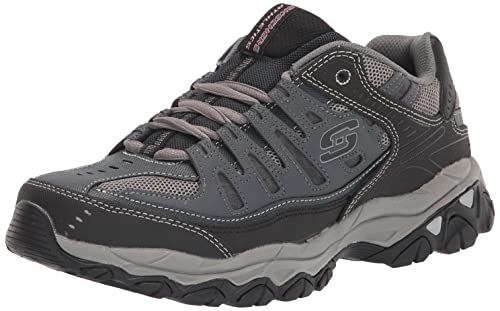 Skechers Herren Afterburn Memory-Foam Schnürschuh, Navy, 45.5 EU X-Weit von Skechers