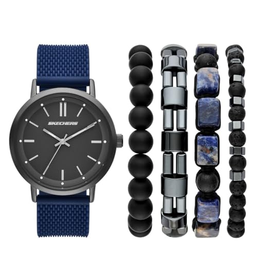 Skechers Herren Analog Quarz Uhr mit Silikon Armband SR9123 von Skechers