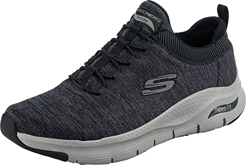 Skechers Herren Sneaker, Mesh, Black Mesh Gray Trim, 42 EU von Skechers