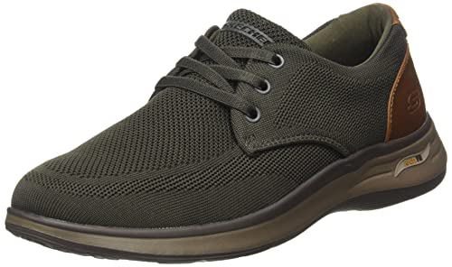 Skechers Herren Arch Fit Darlo Weedon Sneaker, Olive Brown Mesh W/Synthetic, 43 EU von Skechers