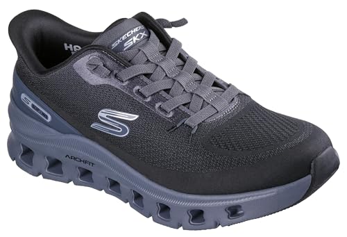 Skechers Herren Arch Fit Glide-Step Pro Hands Free Slip-in Sneaker, Schwarz/Dunkelgrau, 41.5 EU Weit von Skechers