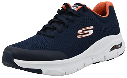 Skechers Herren Arch Fit Oxford, marineblau/orange, 46 EU von Skechers