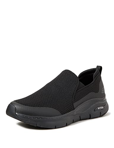 Skechers Herren Arch Fit Banlin Sneaker, Black Mesh Black Synthetic Trim, 42 EU von Skechers