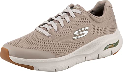 Skechers Herren Arch Fit Sneaker, Taupe Textile Synthetic Trim, 42.5 EU von Skechers