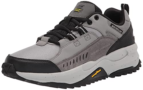 Skechers Herren Bionic Trail Road Sector Oxford, Charcoal Suede/Black Pu/Mesh/Black Trim, 46 EU von Skechers