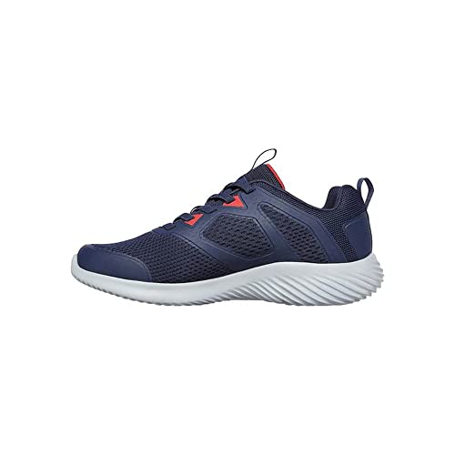 Skechers Herren Bounder High Degree Sneaker, Navy Mesh Synthetic Red Trim, 40 EU von Skechers