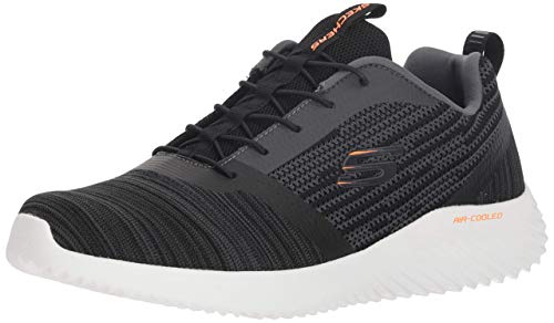 Skechers Herren Bounder Sneaker, Black Mesh Pu Trim, 39.5 EU von Skechers