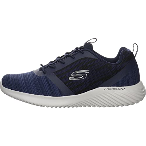 Skechers Herren Bounder Sneaker, Navy Mesh Pu Trim, 40 EU von Skechers