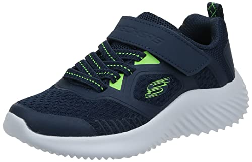 Skechers Herren Bounder VOLTVOR Sneaker, Navy & Lime Synthetic/Textile/Trim, 33 EU von Skechers