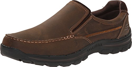 Skechers Herren Braver-Rayland Slipper, Dunkelbraun/Leder, 47.5 EU von Skechers