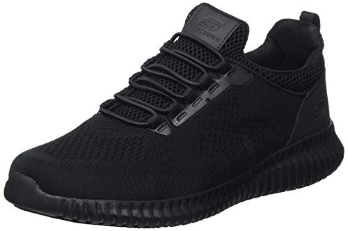 Skechers Herren CESSNOCK Sneakers, Black Textile (Water and Stain Repellent), 42.5 EU von Skechers