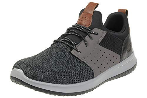 Skechers Herren Klassische Passform-delson-Camden Sneaker, schwarz/grau, 42 EU Weit von Skechers