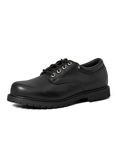 Skechers Herren Cottonwood Elks Oxfords, Black Leather, 47.5 EU von Skechers