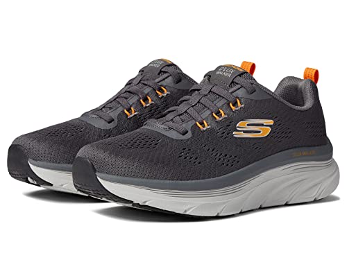 Skechers Herren D'lux Walker Commuter, Charcoal/Orange, 48.5 EU X-Weit von Skechers