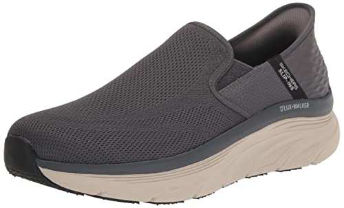 Skechers Herren D'lux Walker Orford Slipper, Dunkelgrau, 45 EU von Skechers