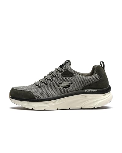 Skechers Herren D'LUX Walker BERSAGA Sneaker, Olive Textile/Leather Trim, 40 EU von Skechers