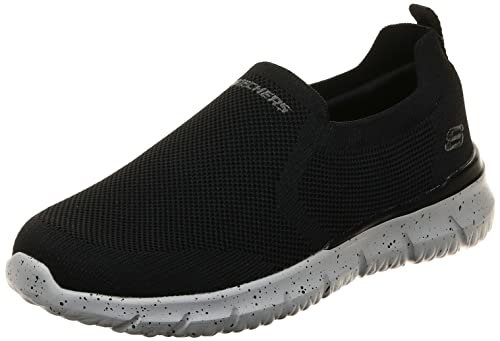 Skechers Herren DEL RETTO CORWEN Schlüpfen, Black Knit, 47 EU von Skechers