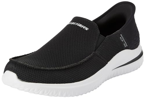 Skechers Men's DELSON 3.0 CABRINO Slip-On, Black Knit, 10 UK von Skechers