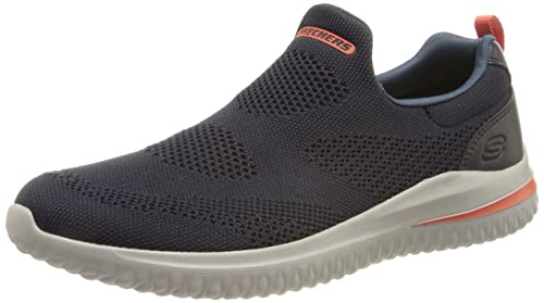 Skechers Herren Delson 3.0 Fairfield Sneaker, Navy Knit Synthetic, 45.5 EU von Skechers