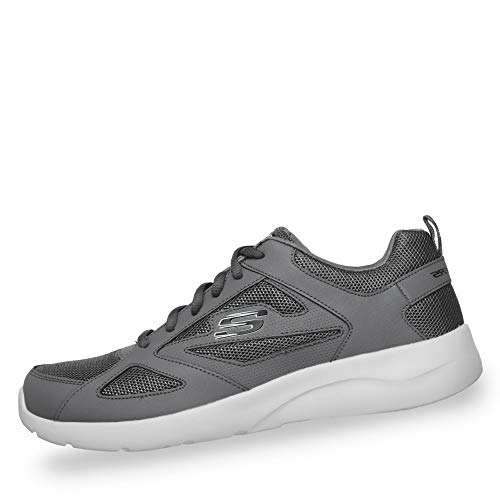 Skechers Sneakers 58360 BKW Dynamight, große Herren Sneaker in Übergrößen, Charcoal Black Ccbk, 39 EU von Skechers