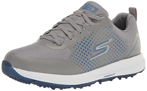 Skechers Herren Elite 5 Arch Fit Wasserdichter Golfschuh Sneaker, Grau/Blaue Punkte, 41.5 EU Skechers Herren Elite 5 Arch Fit Wasserdichter Golfschuh Sneaker, Grau/Blaue Punkte, 41.5 EU von Skechers