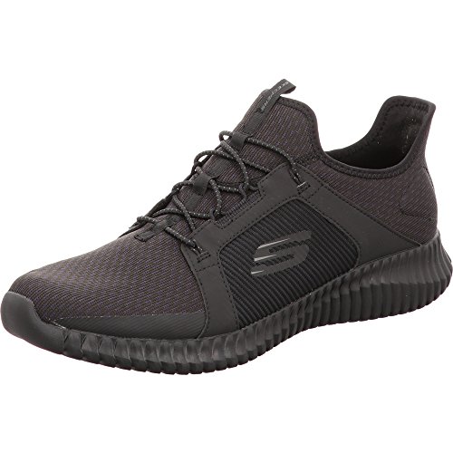 Skechers Herren Elite Flex Adrenaline Shot Slip On Sneaker, Black Mesh Trim, 39.5 EU von Skechers