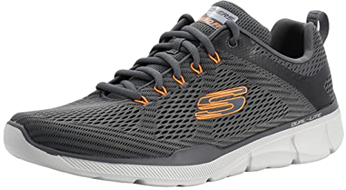 Skechers Herren Equalizer 3.0 Oxford, Charcoal/Orange, 43 EU von Skechers