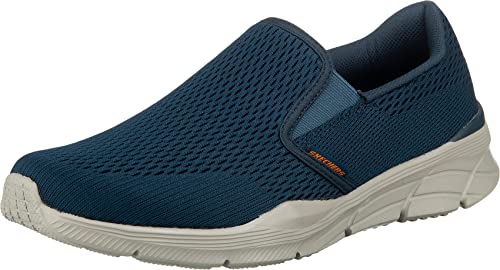 Skechers Herren Equalizer 4.0 Triple-play Trainers, Navy Engineered Mesh Orange Trim, 41 EU von Skechers