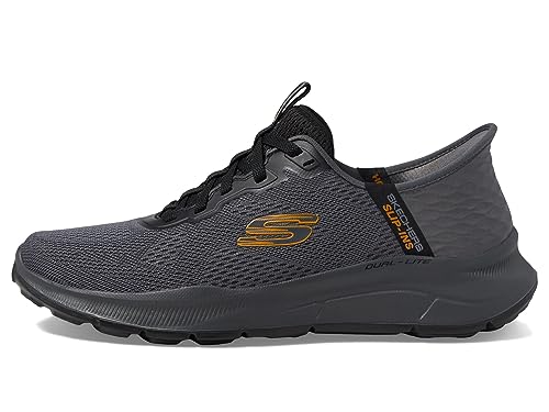 Skechers Herren Equalizer 5.0 Standpoint Slip Sneaker, Charcoal/Orange, 45.5 EU X-Weit von Skechers