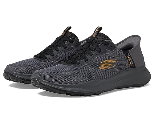 Skechers Herren Equalizer 5.0 Standpoint Slip-in Sneaker, Charcoal/Orange, 47.5 EU von Skechers