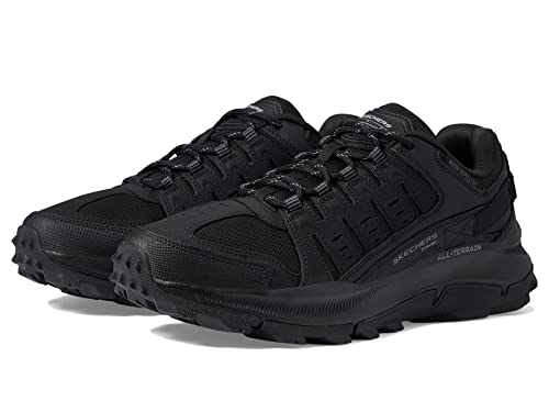 Skechers Herren Equalizer 5.0 Trail-SOLIX Trekking Shoes, Schwarzes Ledernetz Schwarzer Rand, 41 EU von Skechers