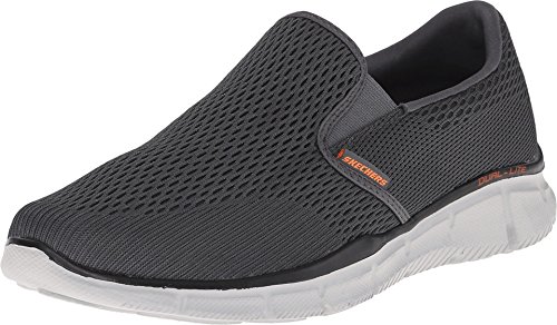 Skechers Herren Equalizer Double Play Wide-51509W Fitnessschuhe, Grey (Charcoal/Orange) von Skechers