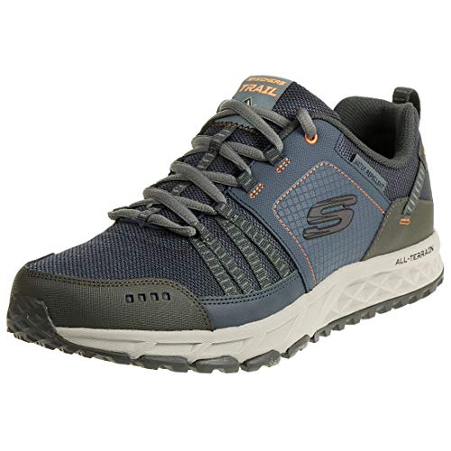 Skechers Herren Escape Plan Sneaker, Blue Navy Orange, 42 EU von Skechers