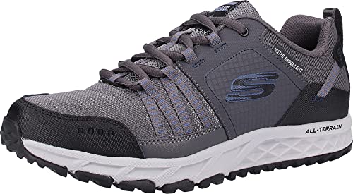 Skechers Herren Escape Plan Sneaker, Grey Charcoal Blue Ccbl, 43 EU von Skechers