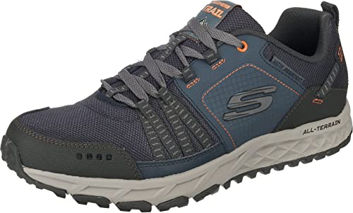 Skechers Herren Escape Plan Sneaker, Blue Navy Orange, 41 EU von Skechers