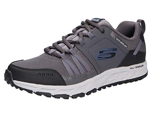 Skechers Herren Escape Plan Sneaker, Grey Charcoal Blue Ccbl, 43 EU von Skechers