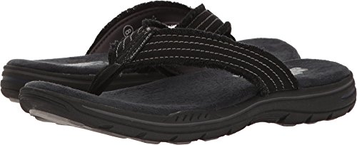 Skechers Herren Evented Arven Sandalen, Black Canvas, 39.5 EU von Skechers